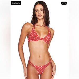 I Am Gia Red Heart Bikini Set